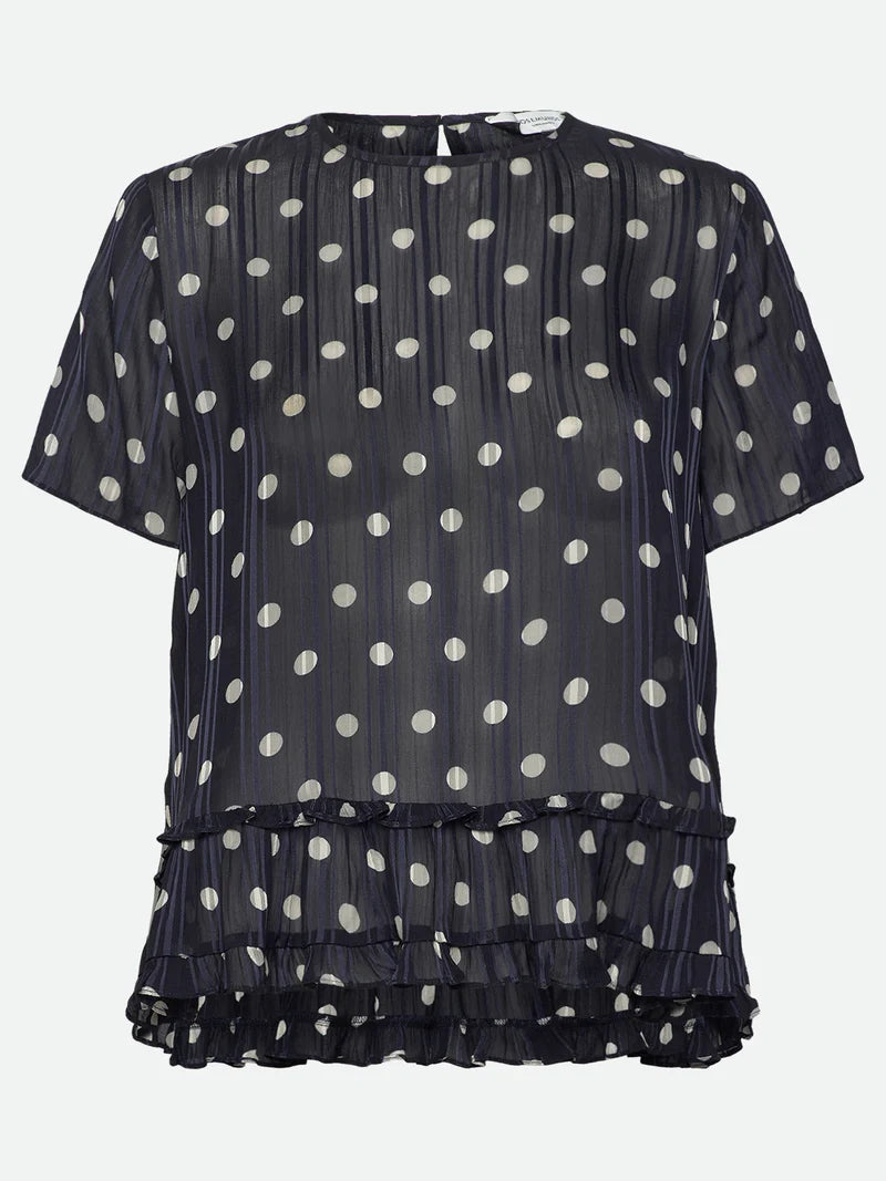 ROSEMUNDE BLUSE MED FLÆSEKANT