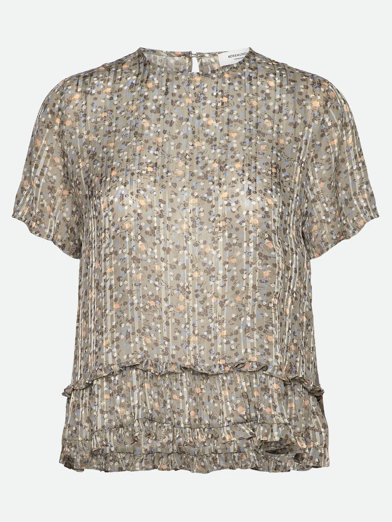 ROSEMUNDE BLUSE MED FLÆSEKANT