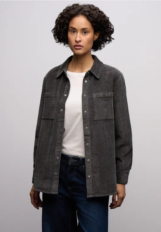 STREET ONE FLØJELS SKJORTE