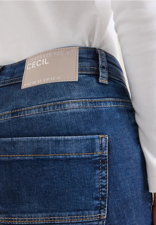 CECIL BUKSER DENIM BLÅ