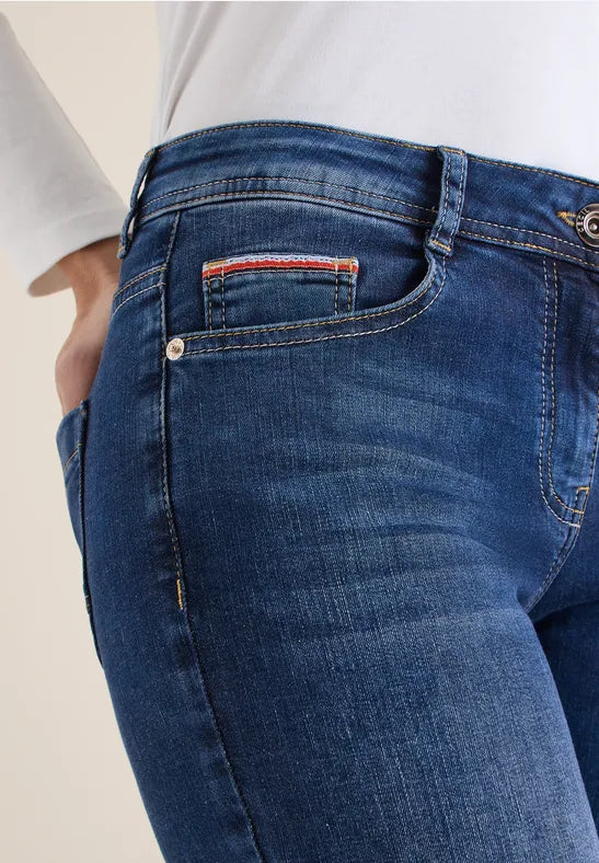 CECIL BUKSER DENIM BLÅ