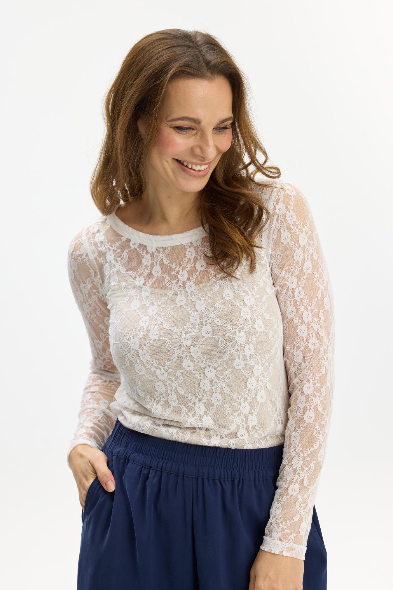 IN FRONT MESH BLUSE