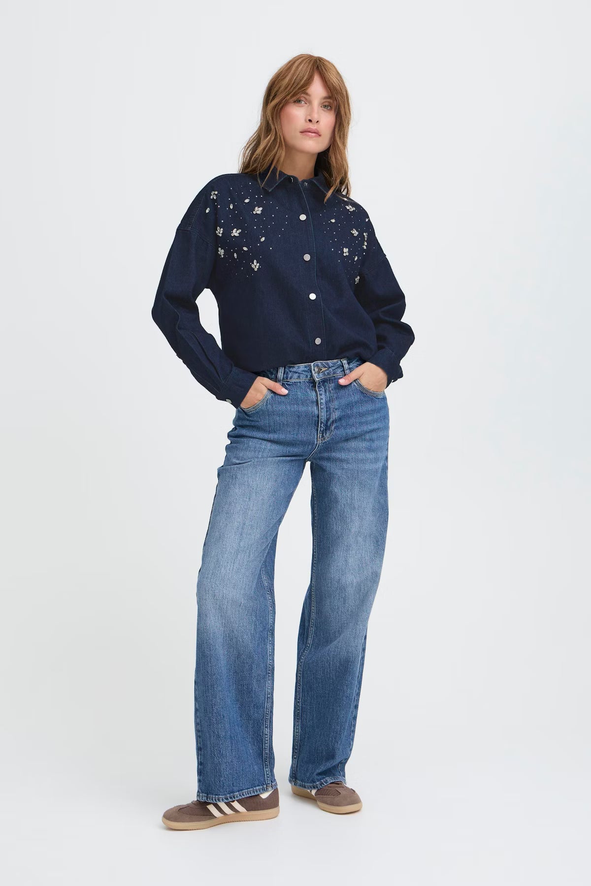 PULZ DENIM SKJORTE