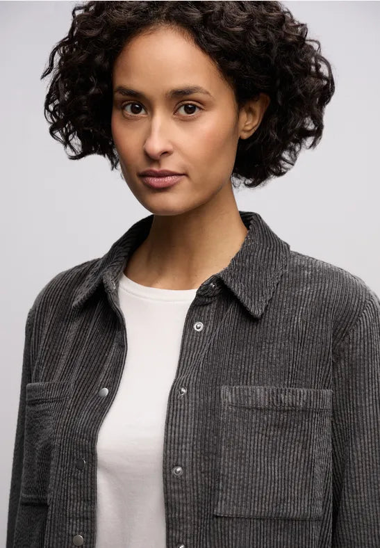 STREET ONE FLØJELS SKJORTE