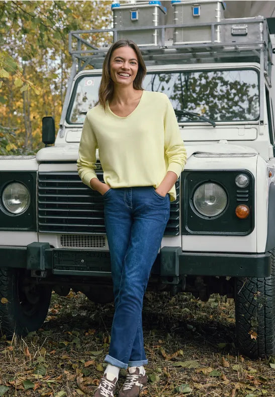 CECIL BUKSER DENIM BLÅ