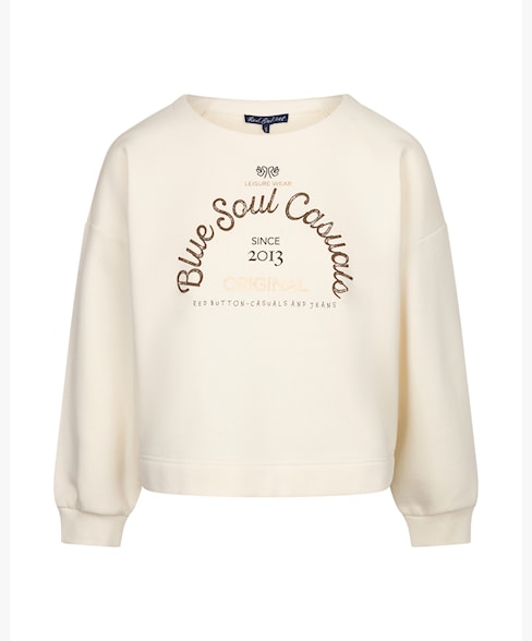 RED BUTTON SWEATSHIRT
