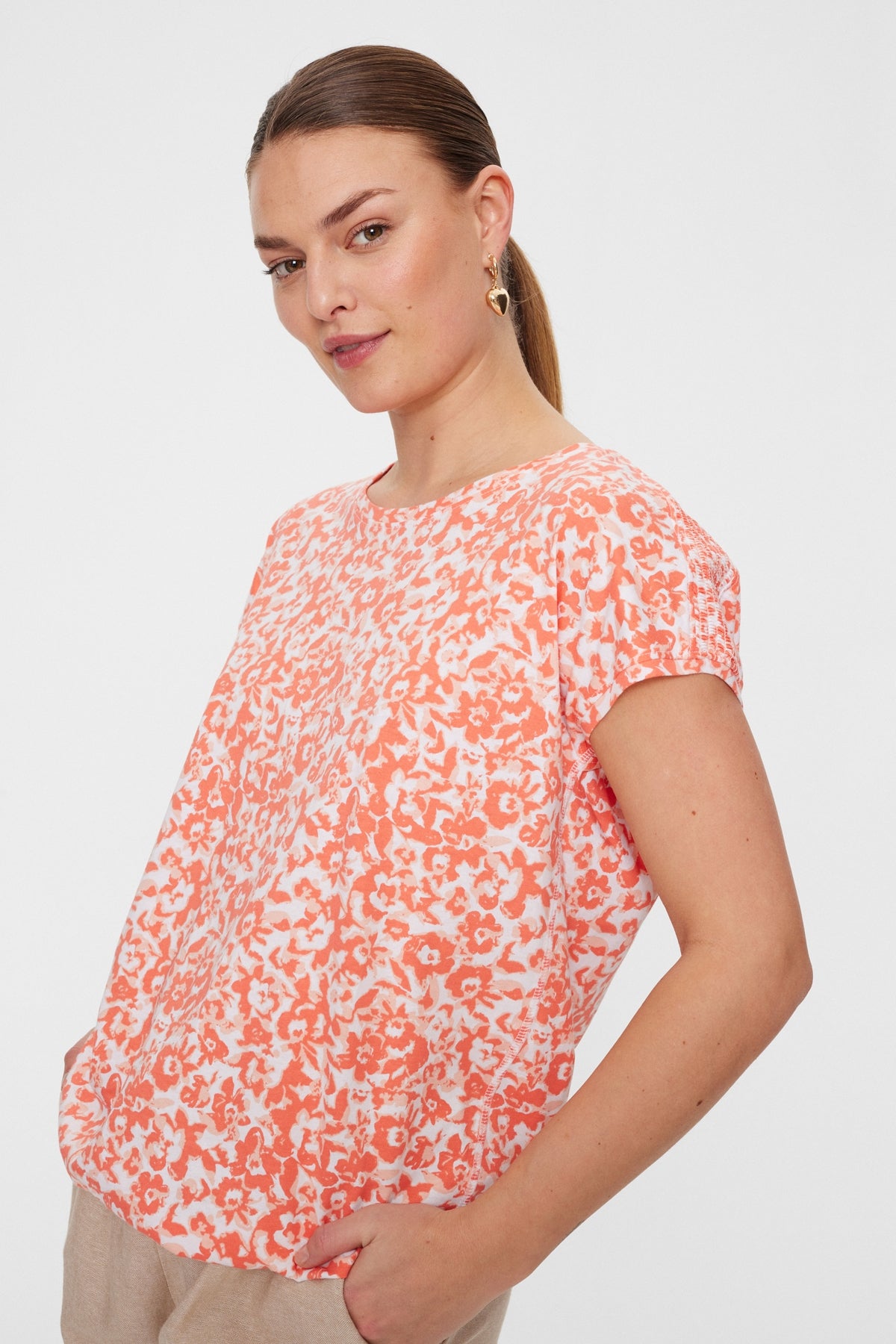 FREEQUENT T SHIRT PRINT BLOMST