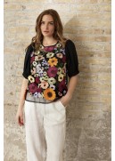 INFRONT BLUSE M BLOMSTER