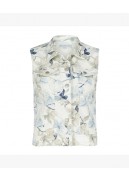 RED BUTTON VEST M BLOMSTER